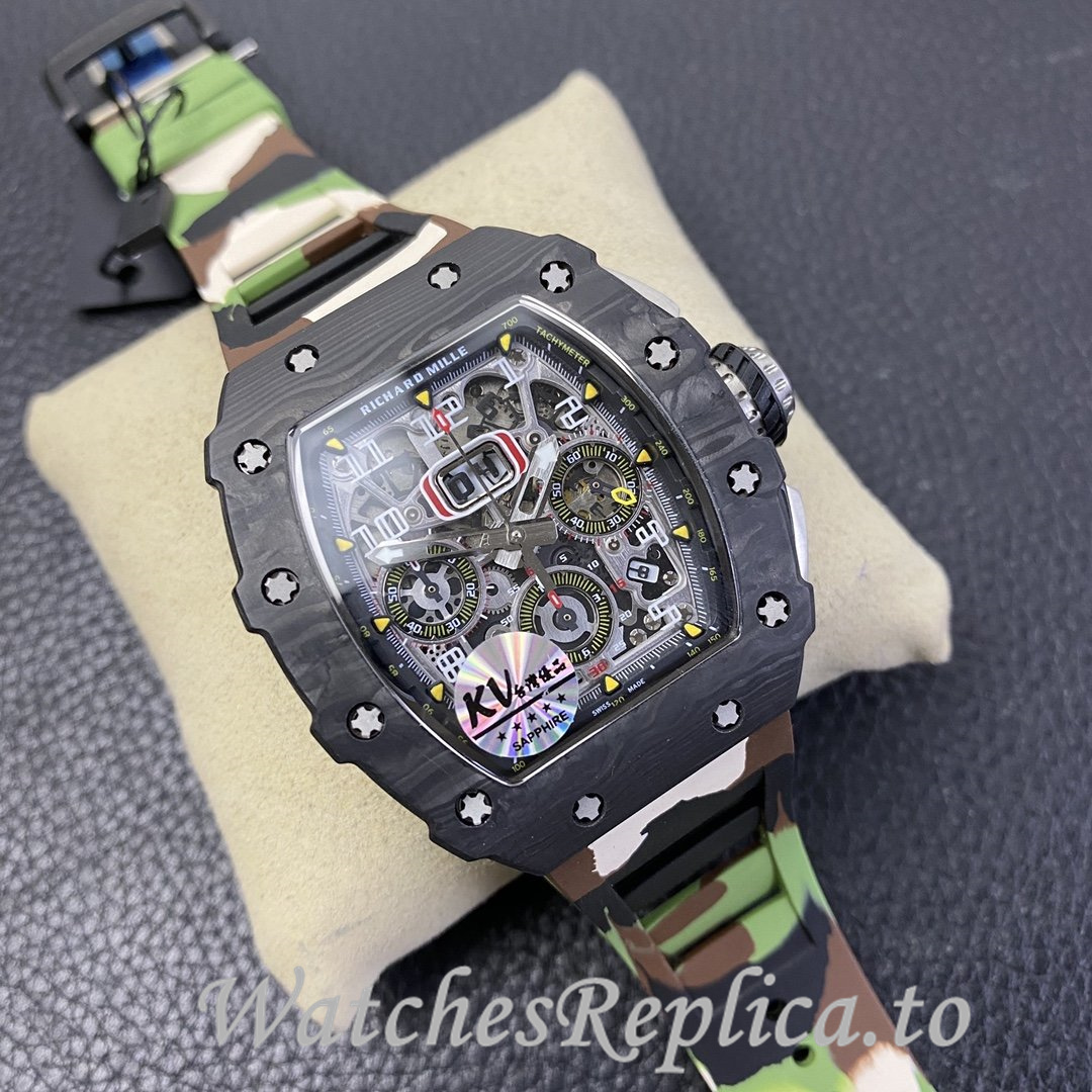 Richard Mille Replica RM-011 Rubber strap 50MM - WatchesReplica.is