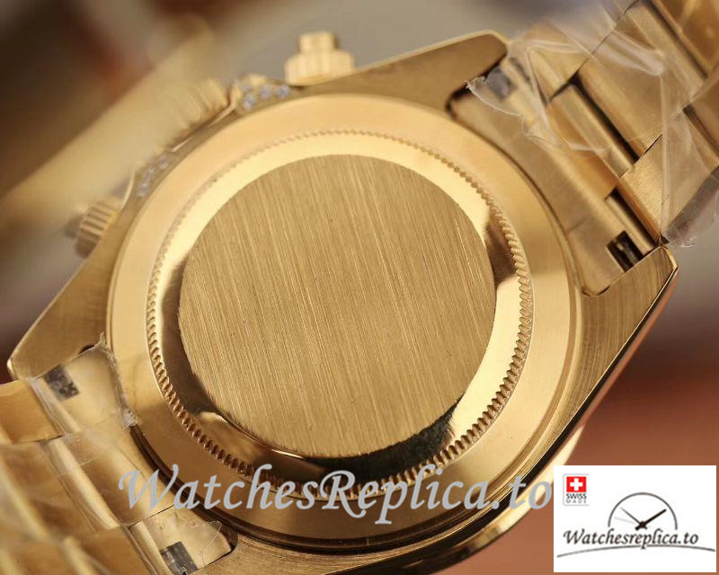 Swiss Rolex Daytona Cosmograph Replica 116598RBOW 001 Gold Strap 40MM - WatchesReplica.is