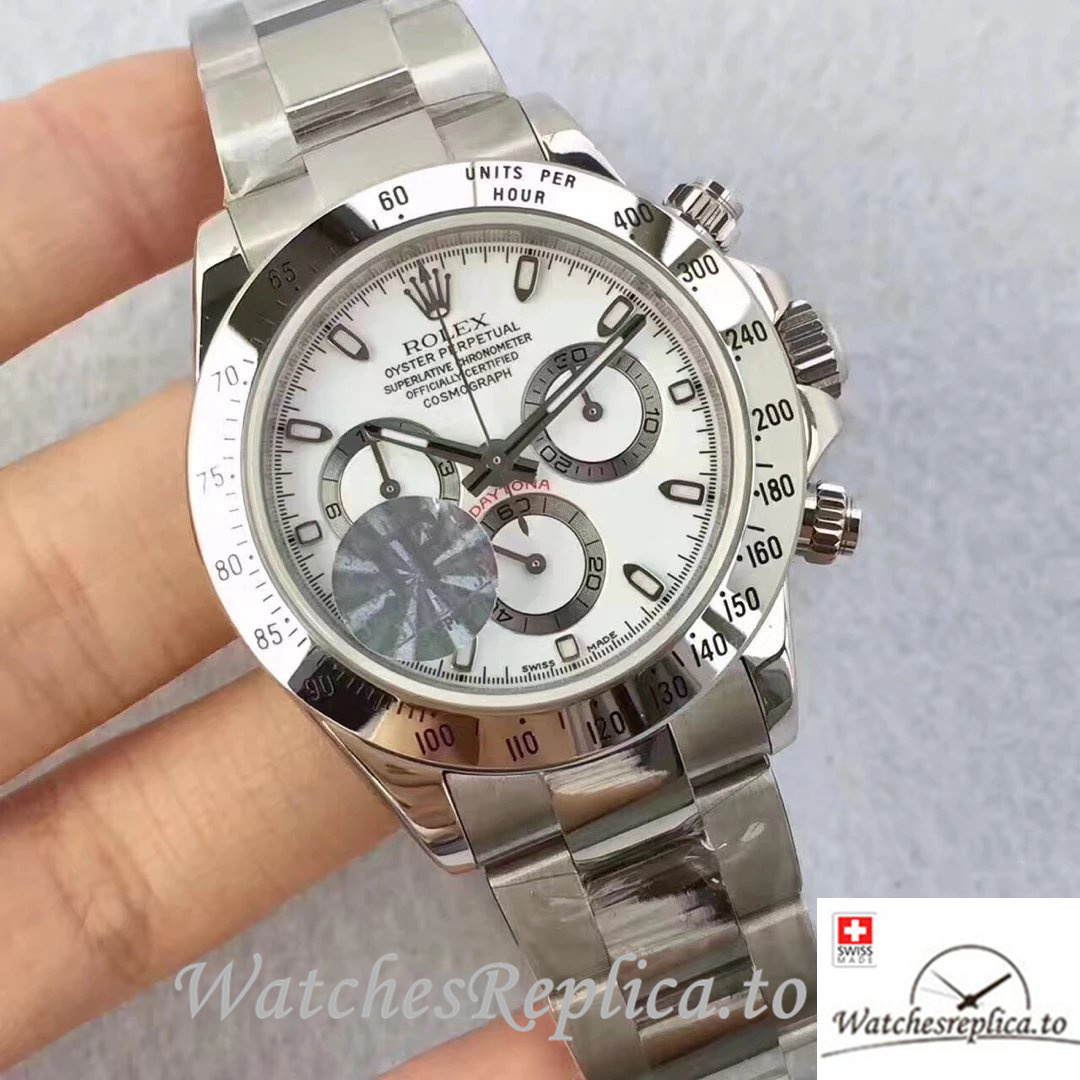 Swiss Rolex Daytona Replica 116520 Stainless steel strap 40MM - WatchesReplica.is
