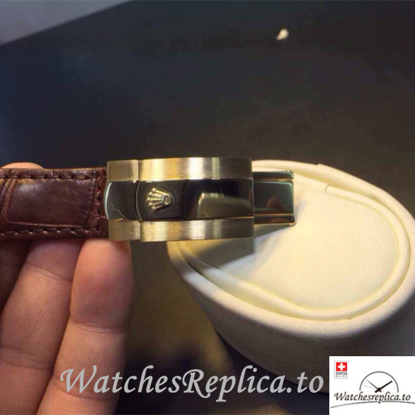Swiss Rolex Daytona 116518-0004 Leather strap 40MM - WatchesReplica.is