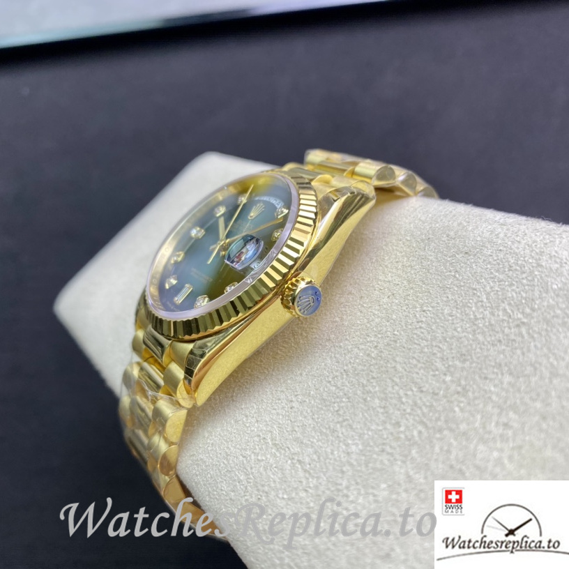 Swiss Rolex Datejust Replica 126233 Yellow Gold strap 36MM - WatchesReplica.is
