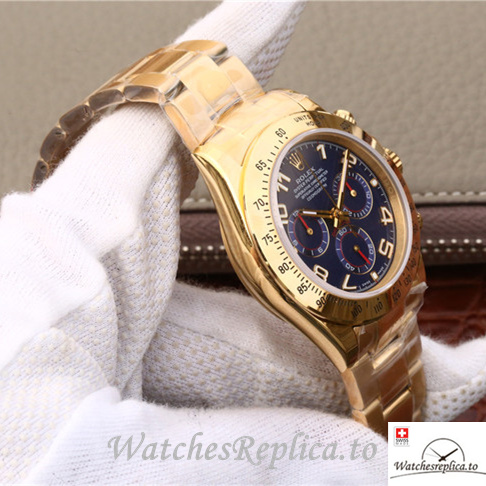 Swiss Rolex Daytona 116528 Yellow Gold strap 40MM - WatchesReplica.is