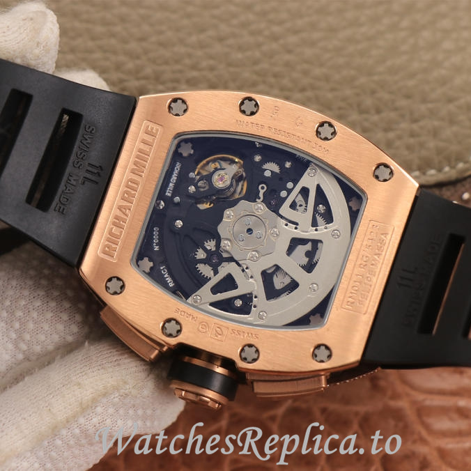 Richard Mille Replica RM011 Rubber strap 50MM - WatchesReplica.is