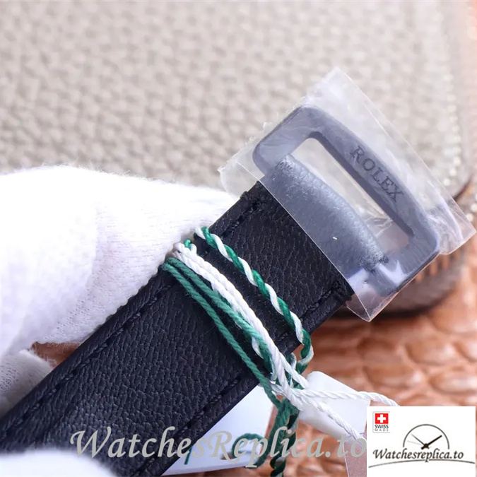 Swiss Rolex Daytona Replica Leather strap 40MM - WatchesReplica.is