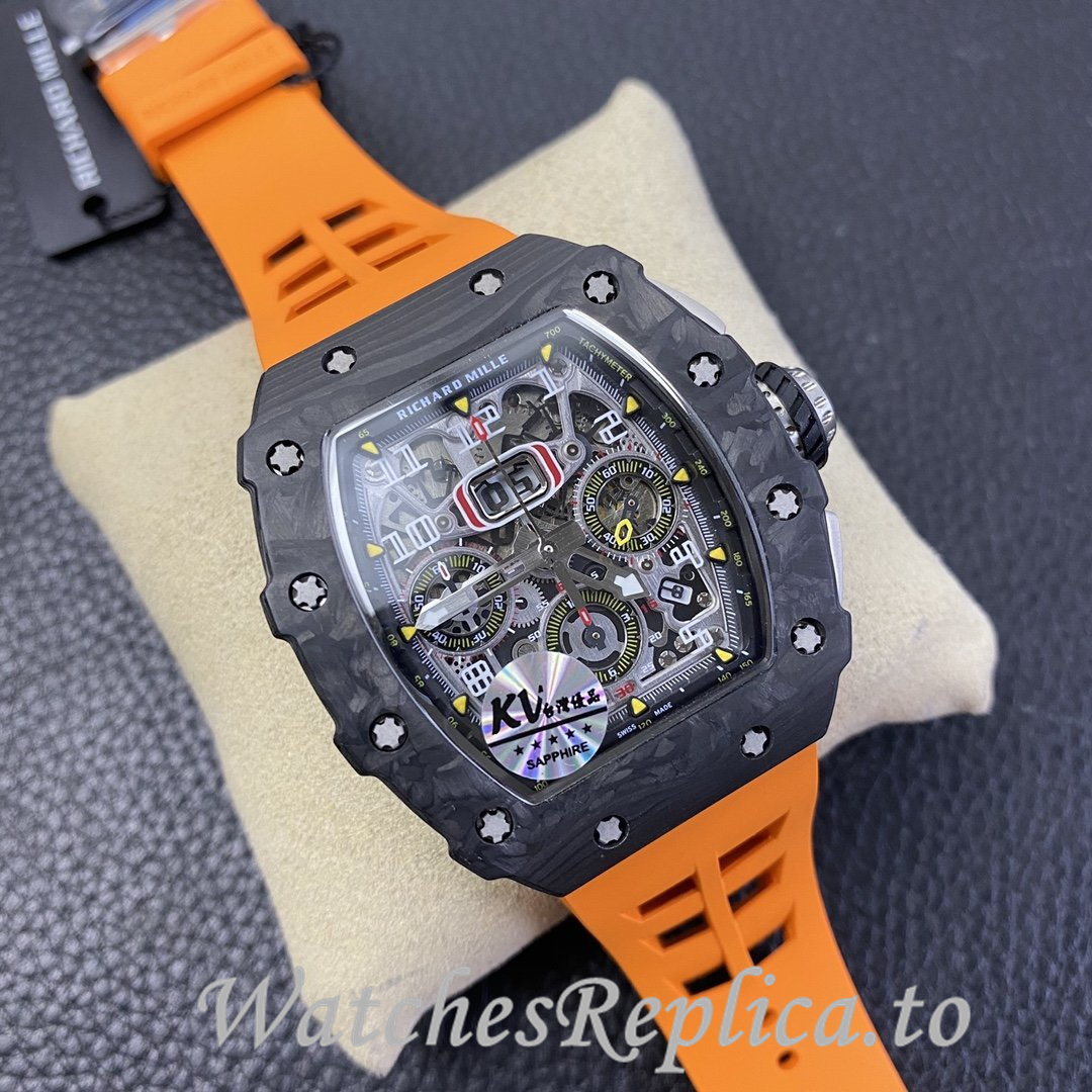 Richard Mille Replica RM-011 Rubber strap 50MM - WatchesReplica.is