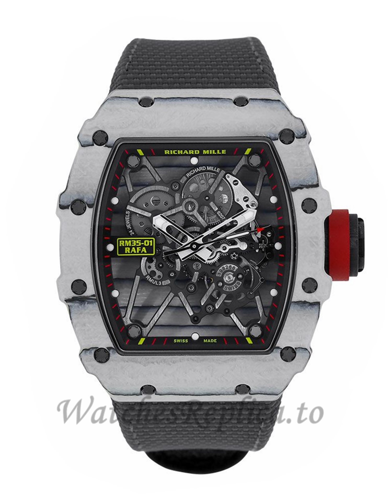 Richard Mille Replica RM35-01 Rafael Nadal Ultimate White Carbon 50MM Watch RM35-01 16337 - WatchesReplica.is