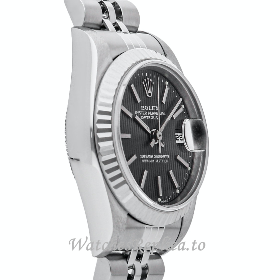 Replica Rolex Datejust 69174 26MM Grey Dial Ladies Watch - WatchesReplica.is