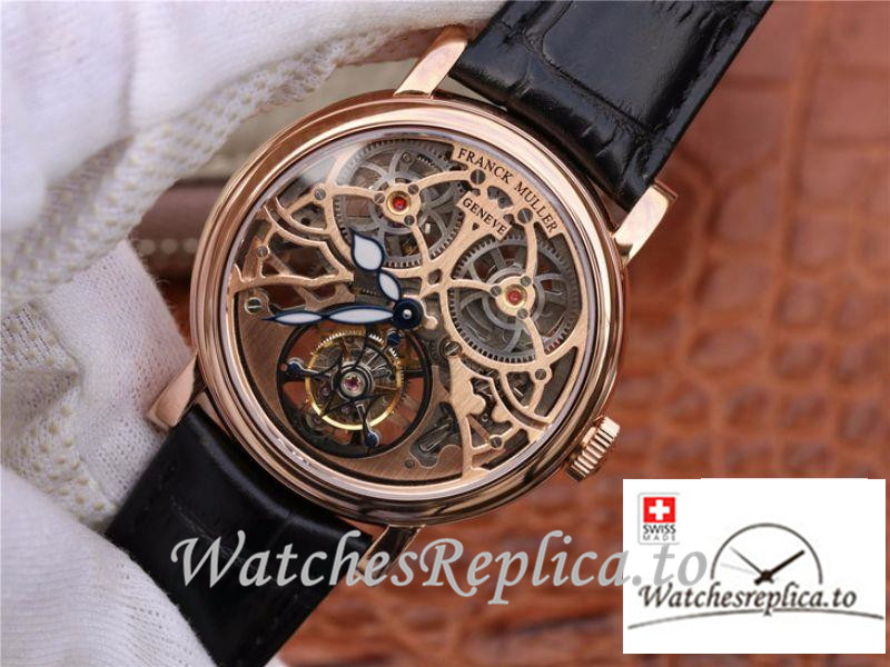 Swiss Franck Muller Giga Tourbillon Replica Black Strap 43.6 MM - WatchesReplica.is