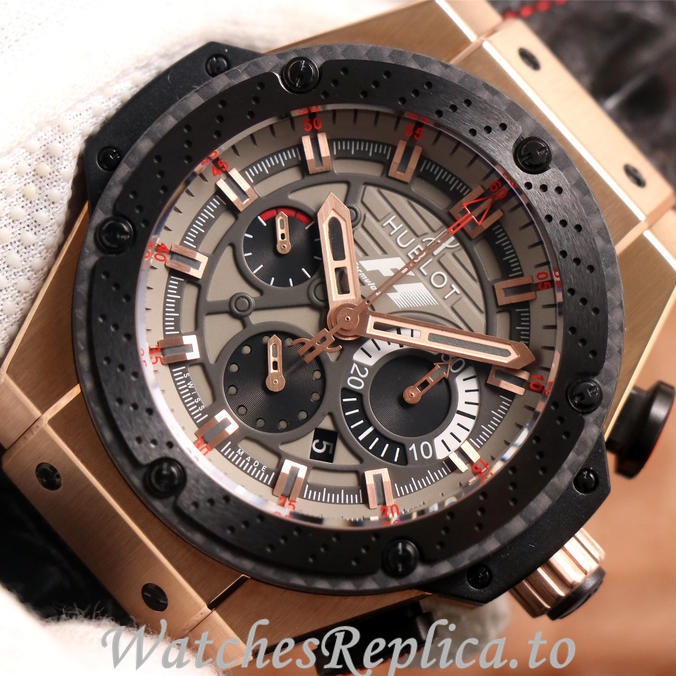 Hublot Replica King Power F1 Leather strap 48MM - WatchesReplica.is