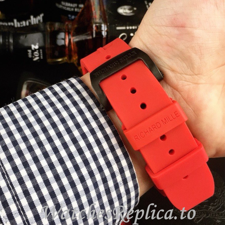 Richard Mille Replica RM011 Rubber strap 50MM - WatchesReplica.is