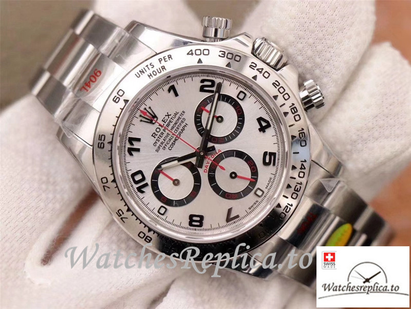 Swiss Rolex Daytona Cosmograph Replica 116509-78599 002 Gray Strap 40MM - WatchesReplica.is