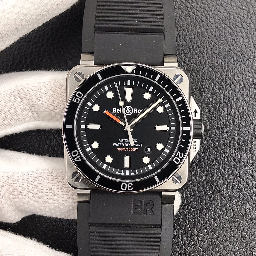 Bell Ross Replica BR 03 BR0392-CAMO-CE/SRB Rubber strap 42MM - WatchesReplica.is