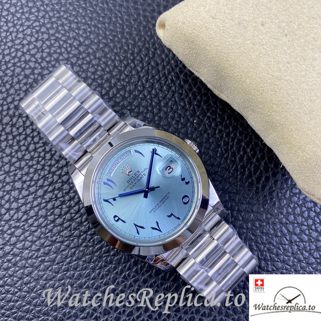 Swiss Rolex Day Date Replica 218399 Stainless steel strap 40MM - WatchesReplica.is