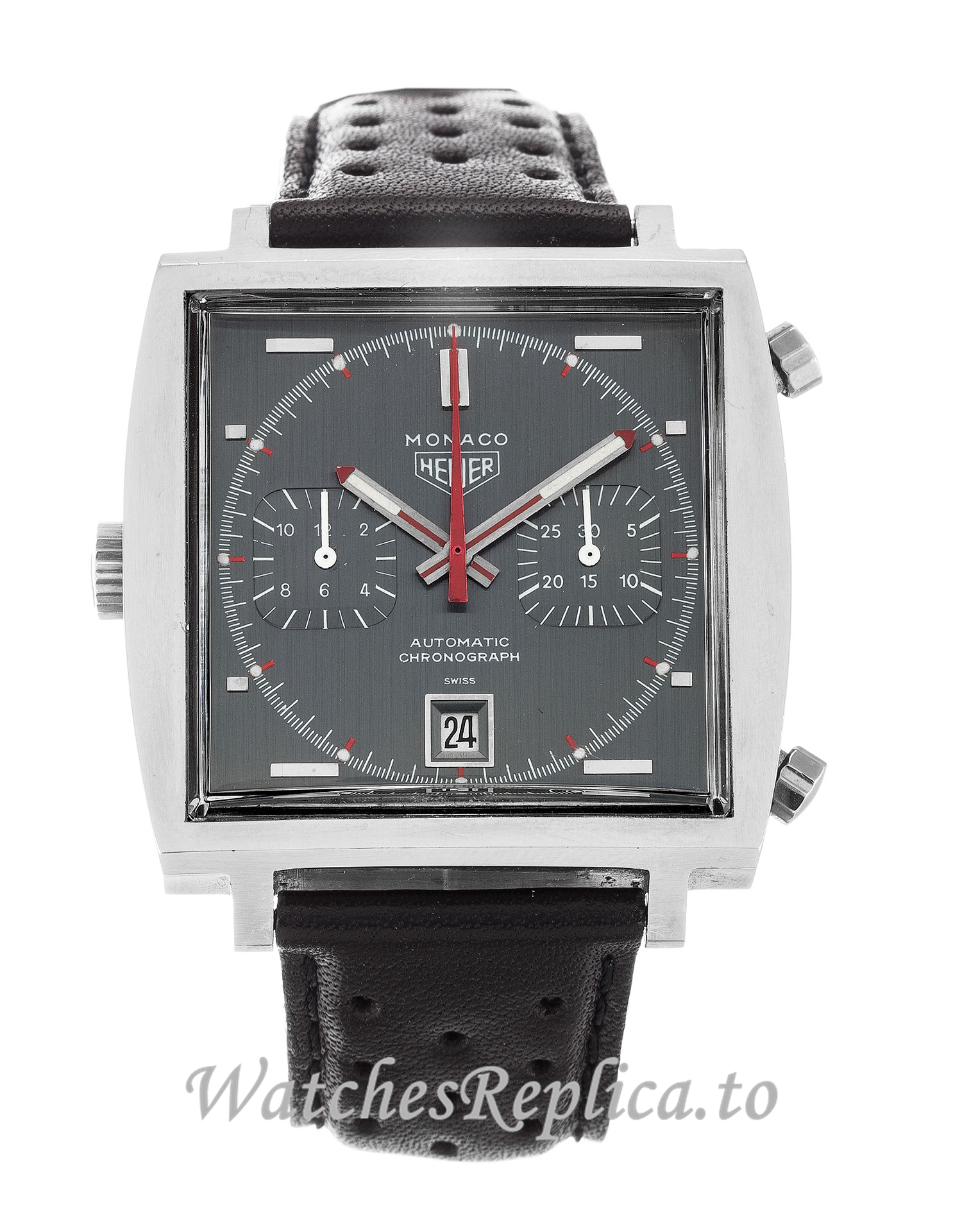 Tag Heuer Monaco Black Dial 1133G-37 MM - WatchesReplica.is
