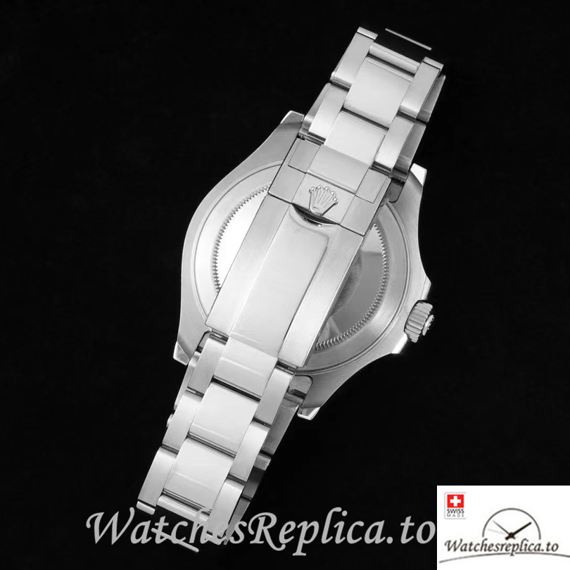 Swiss Rolex Yacht Master Replica Stainless steel strap 40MM Pink Dial - WatchesReplica.is