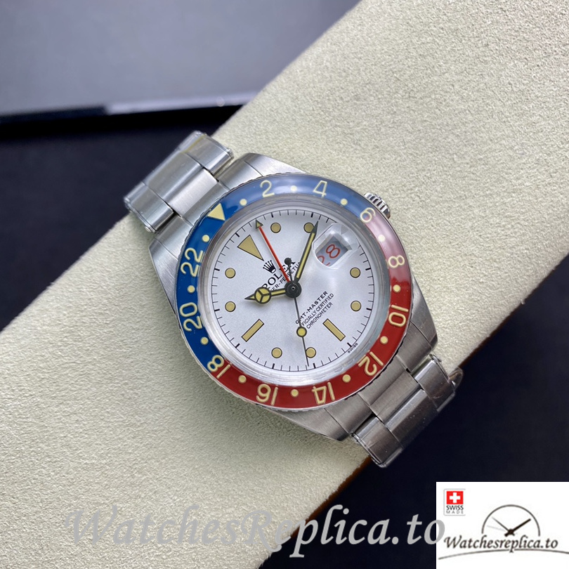 Swiss Rolex GMT Master 16710 Replica Stainless steel strap 40MM - WatchesReplica.is