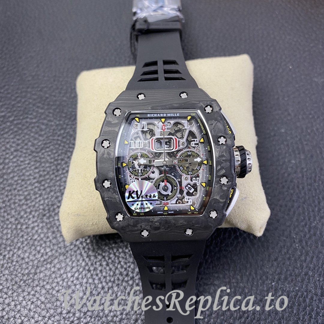 Richard Mille Replica RM-011 Rubber strap 50MM - WatchesReplica.is