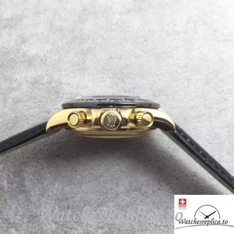 Swiss Rolex Daytona Replica 116518 Leather strap 40MM - WatchesReplica.is
