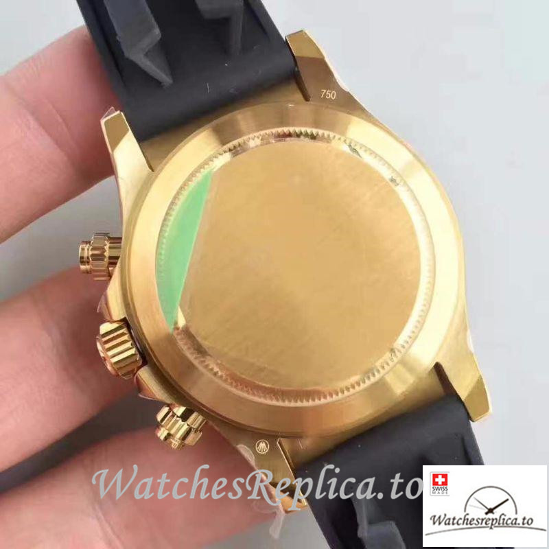 Swiss Rolex Daytona Cosmograph Replica 116518LN Rubber Strap 40MM - WatchesReplica.is