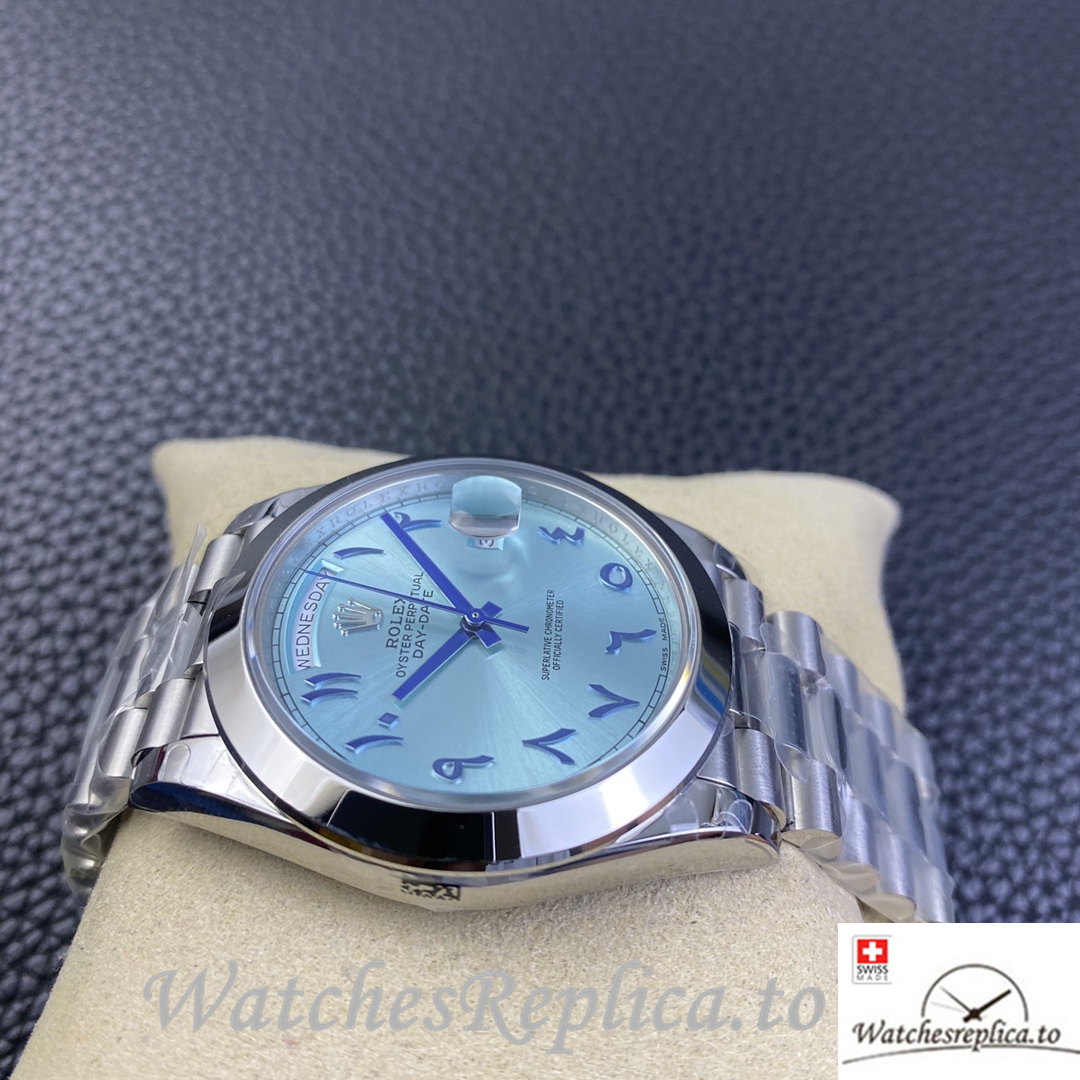 Swiss Rolex Day Date Replica 218399 Stainless steel strap 40MM - WatchesReplica.is