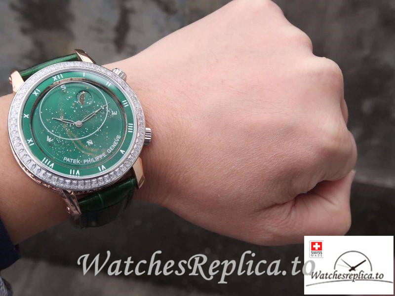 Swiss Patek Philippe Grand Complications Replica 5102PR 001 Green Strap 43MM - WatchesReplica.is