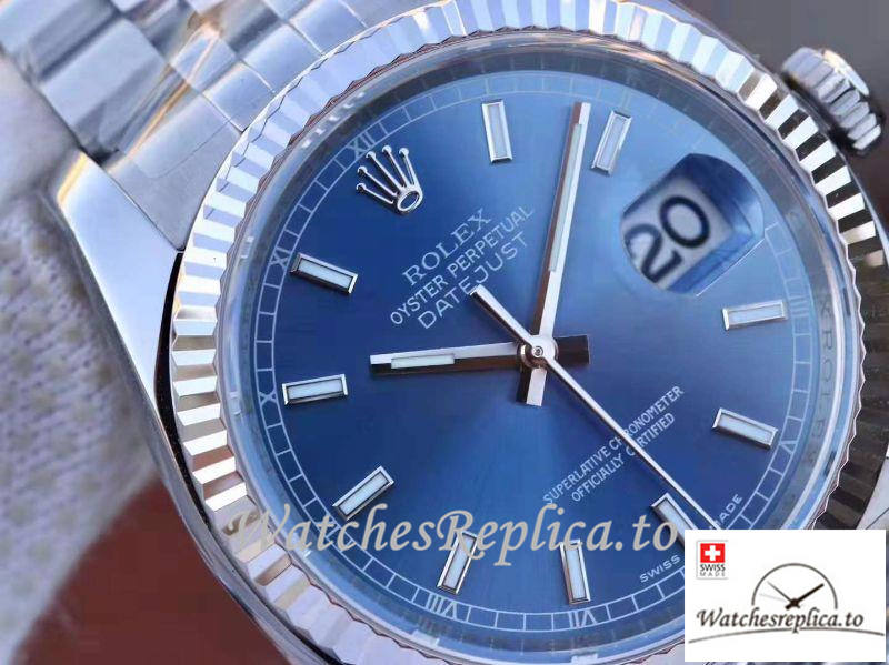 Swiss Rolex Datejust Replica M126334-0002 Blue Dial 36MM - WatchesReplica.is