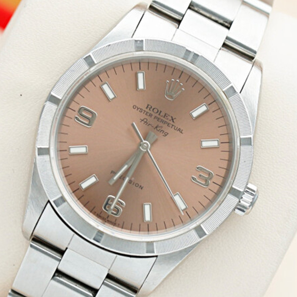 Rolex Air-King Salmon Dial 14010M - WatchesReplica.is