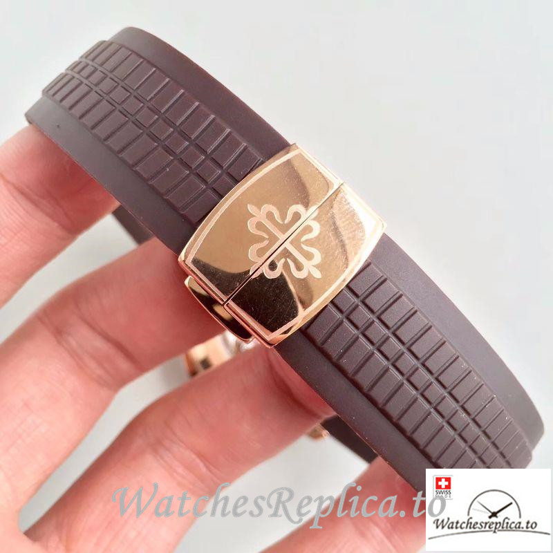 Swiss Patek Philippe Aquanaut Travel Time Replica 5164R-001 Dark Brown Strap 40.5MM - WatchesReplica.is