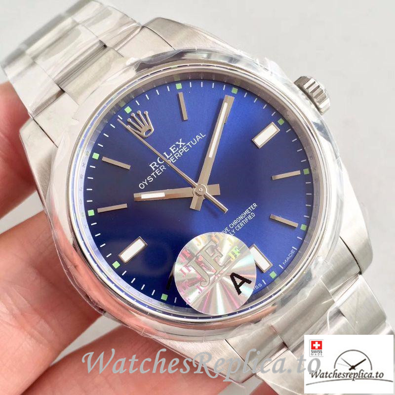 Swiss Rolex Oyster Perpetual Replica 114300 001 Silver Strap 39MM - WatchesReplica.is