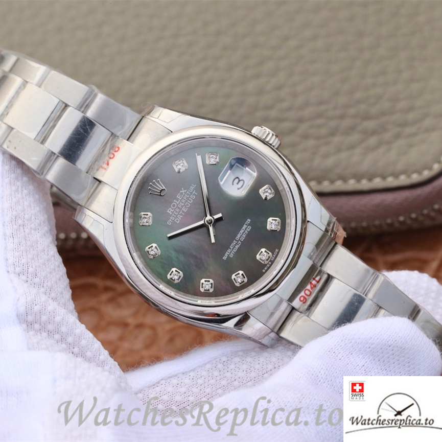 Swiss Rolex Datejust Replica 116200 Stainless steel strap 36MM - WatchesReplica.is