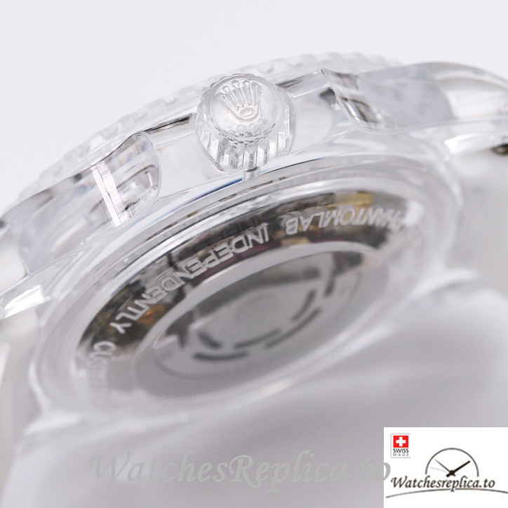 Swiss Rolex Submariner Replica Rubber strap 40MM PHANTOMLAB&ROLEX Royal blue Dial - WatchesReplica.is