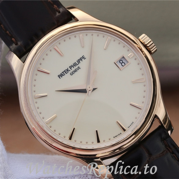 Patek Philippe Replica Calatrava 5227 Leather strap 39MM - WatchesReplica.is