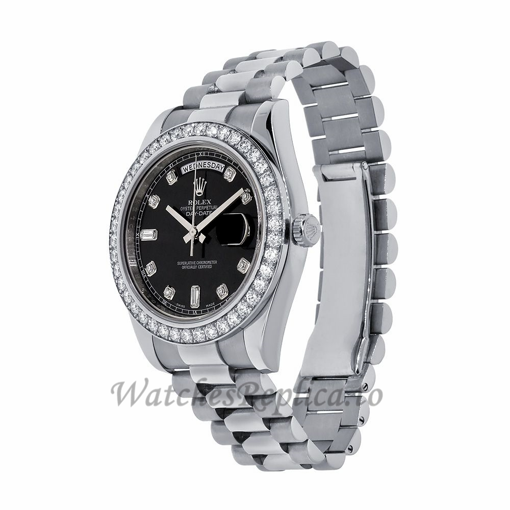 Rolex Replica DayDate White Gold Diamond 228349RBR - WatchesReplica.is