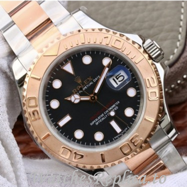 Swiss Rolex Yacht Master Replica 116621-002 Stainless steel strap 40MM - WatchesReplica.is
