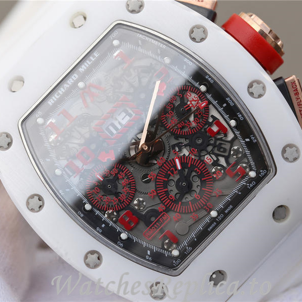 Richard Mille Replica RM011 Rubber strap 50MM - WatchesReplica.is