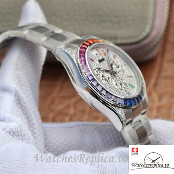 Swiss Rolex Daytona Replica 116598RBOW Stainless steel strap 40MM - WatchesReplica.is