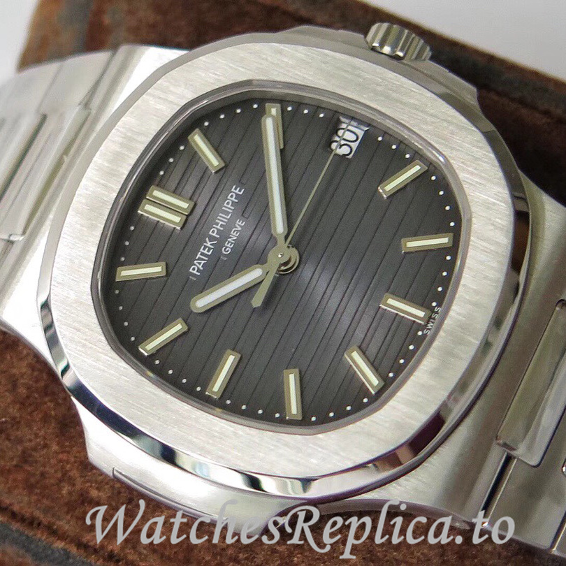 Patek Philippe Replica Nautilus Stainless steel strap 40MM - WatchesReplica.is