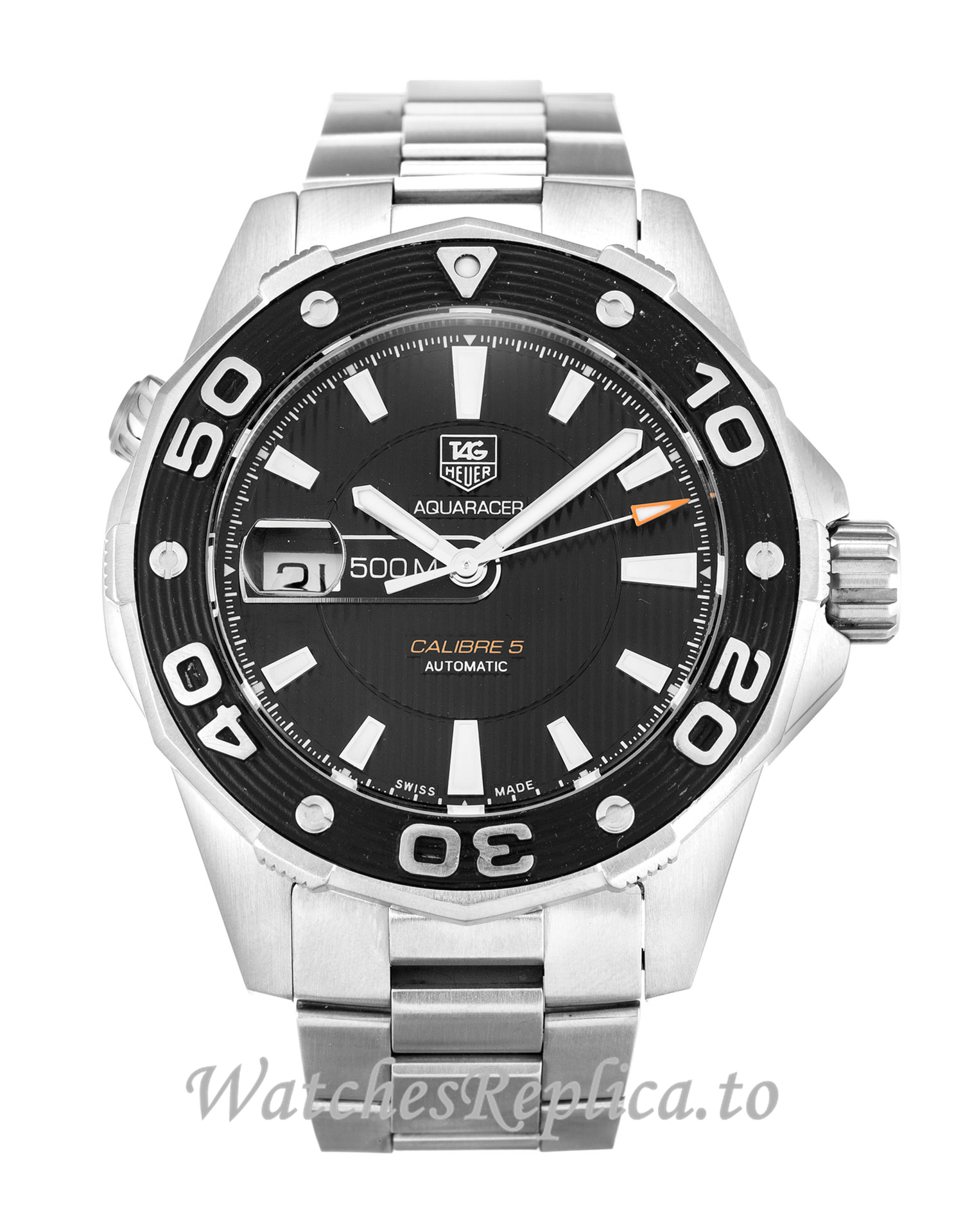 Tag Heuer Aquaracer Black Dial WAJ2110.BA0870 43 MM - WatchesReplica.is