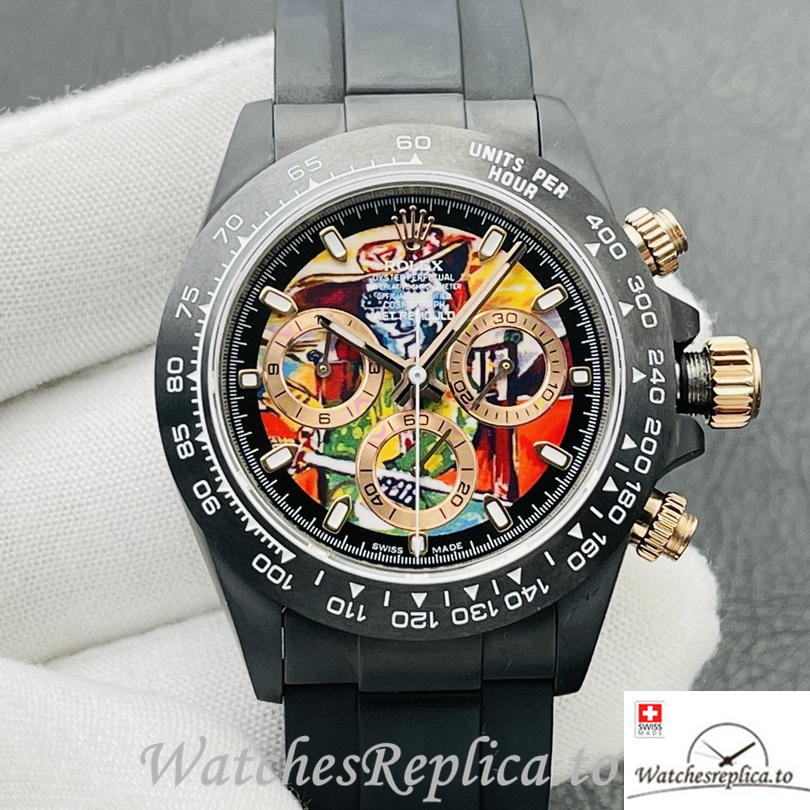 Swiss Rolex Daytona Replica Rubber strap 40MM - WatchesReplica.is