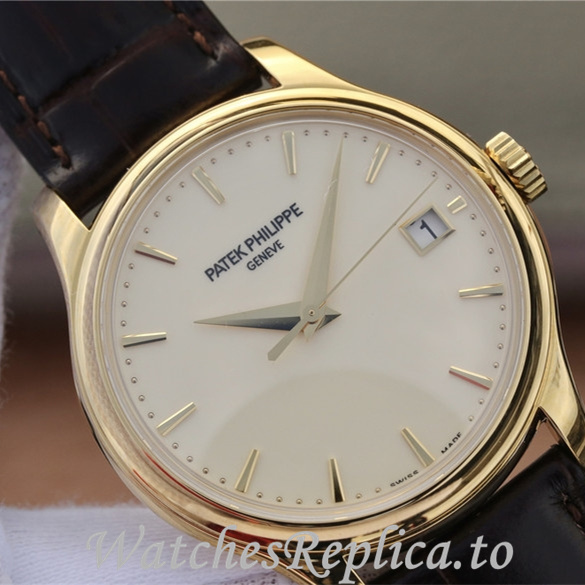 Patek Philippe Replica Calatrava 5227 Leather strap 39MM - WatchesReplica.is
