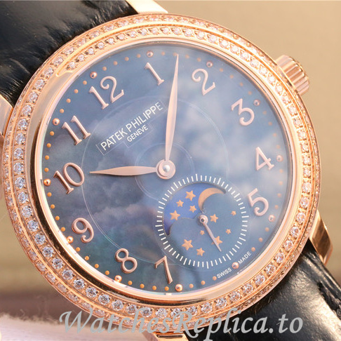 Patek Philippe Replica Complications 4968 Leather strap 33.3MM - WatchesReplica.is