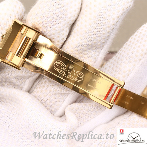 Swiss Rolex Daytona 116528 Yellow Gold strap 40MM - WatchesReplica.is