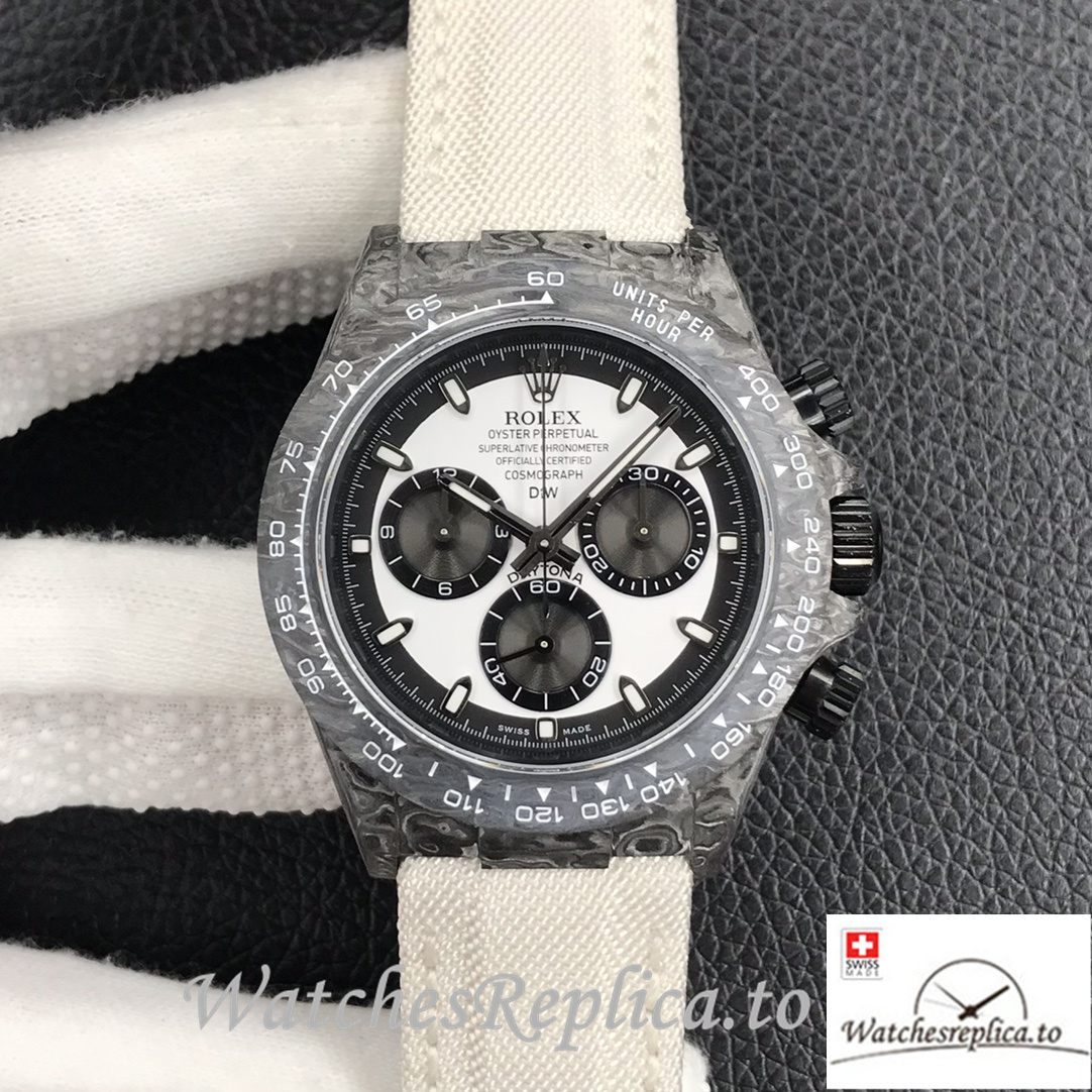 Swiss Rolex Daytona Replica Canvas strap 40MM - WatchesReplica.is