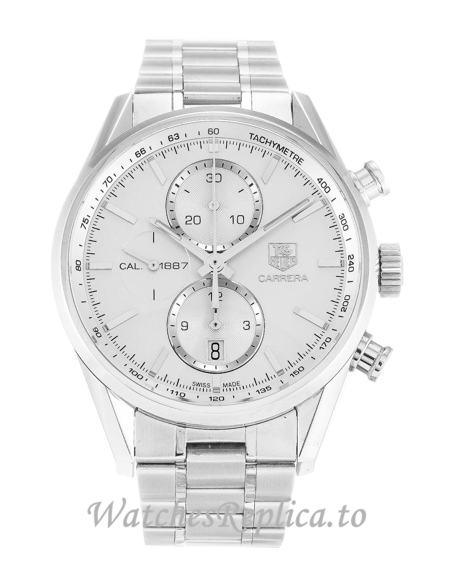 Tag Heuer Carrera Silver Dial CAR2111.BA0720 43 MM - WatchesReplica.is