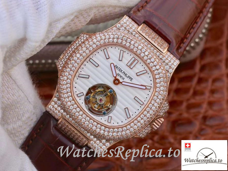 Swiss Patek Philippe Nautilus Jumbo Replica 5711 002 Brown Strap 40MM - WatchesReplica.is