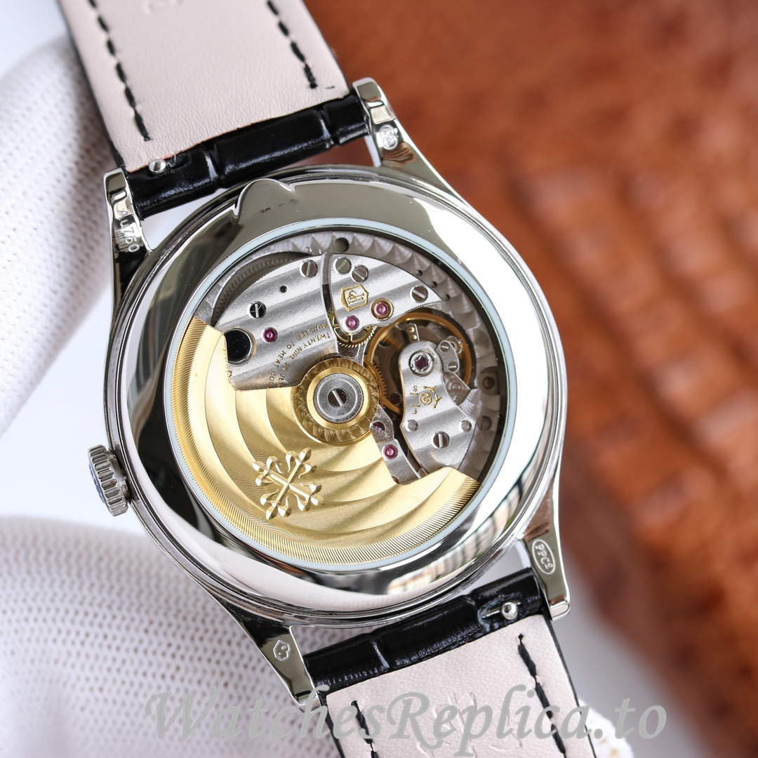 Patek Philippe Replica Complications 5205R Leather strap 38.5MM - WatchesReplica.is
