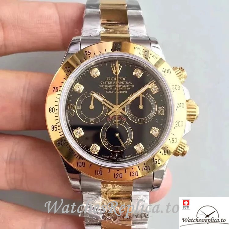 Swiss Rolex Daytona Replica 116523 Stainless steel strap 40MM - WatchesReplica.is