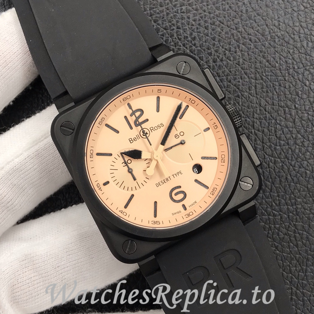 Bell Ross Replica BR 03 BR03-94 Rubber strap 42MM - WatchesReplica.is