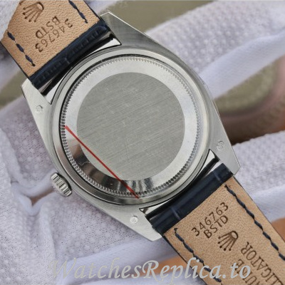 Swiss Rolex Day Date Replica 118135 Leather strap 36MM - WatchesReplica.is