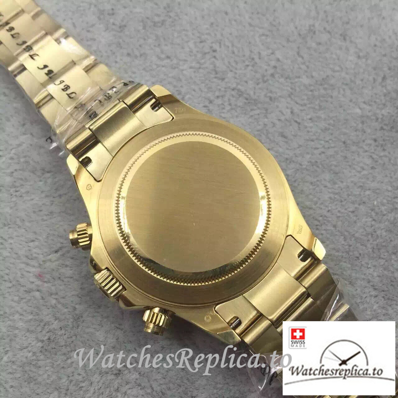 Swiss Rolex Daytona Replica 116528-8 Yellow Gold strap 40MM - WatchesReplica.is